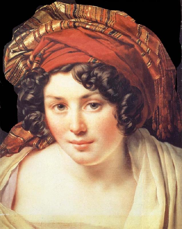Anne-Louis Girodet-Trioson Head of Young Woman Wearing a Turban oil painting image